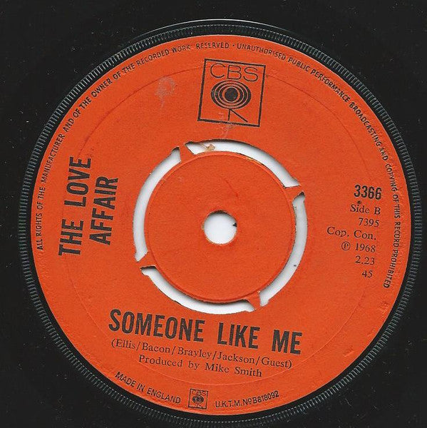 The Love Affair : Rainbow Valley (7", Single, 4-P)