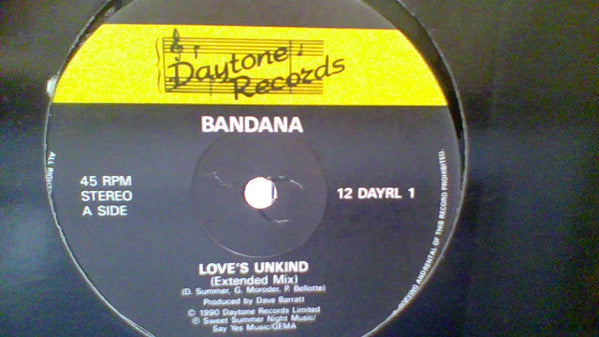 Bandana (9) : Love's Unkind (12", Single)
