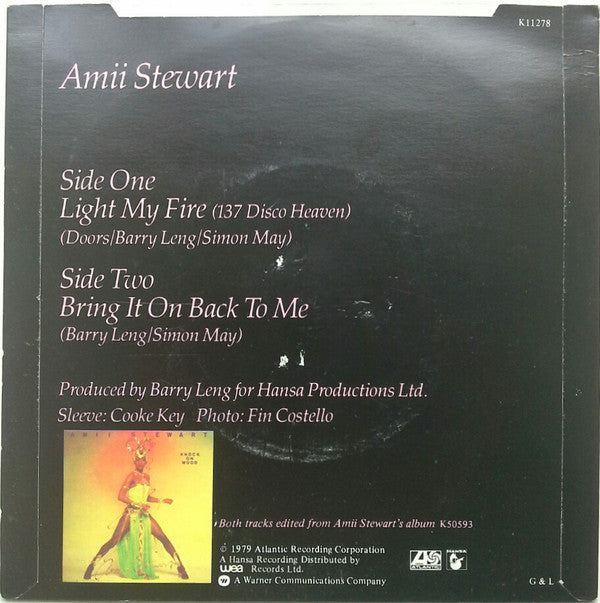 Amii Stewart : Light My Fire / 137 Disco Heaven (7")