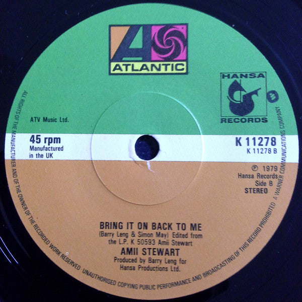 Amii Stewart : Light My Fire / 137 Disco Heaven (7")