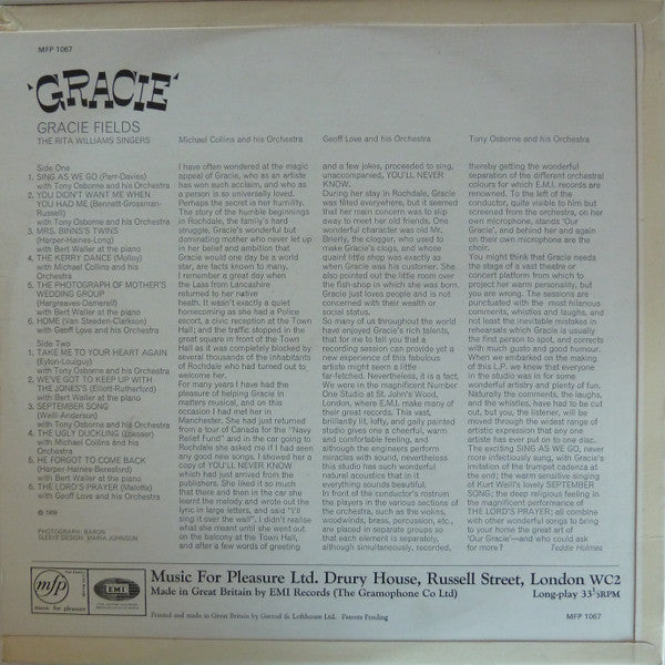 Gracie Fields : Gracie (LP, Comp, RE)