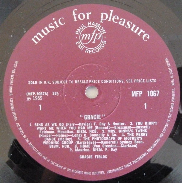 Gracie Fields : Gracie (LP, Comp, RE)
