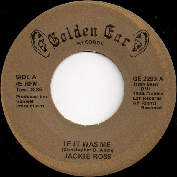 Jackie Ross : If It Was Me (7")