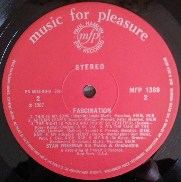 Stan Freeman And His Orchestra : Fascination (LP)