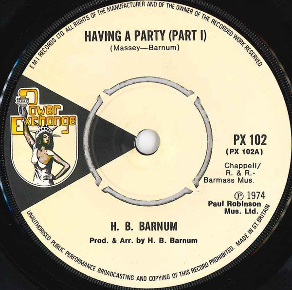 H.B. Barnum : Having A Party (7")