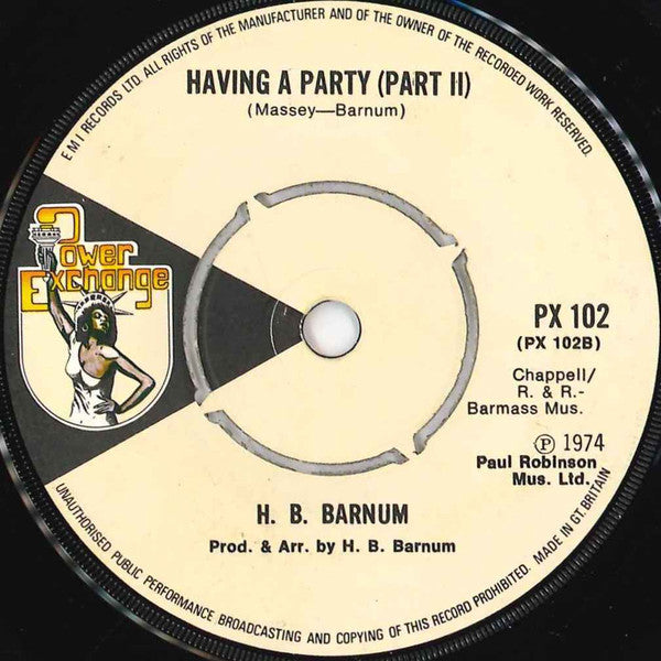 H.B. Barnum : Having A Party (7")