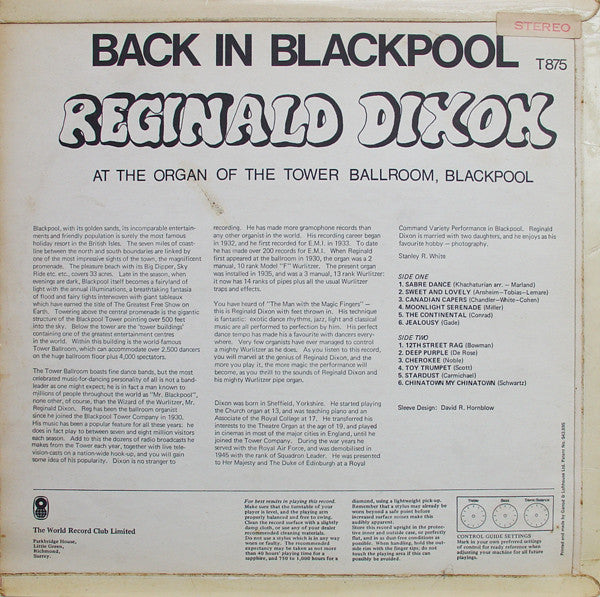 Reginald Dixon : Back In Blackpool (LP, Club)