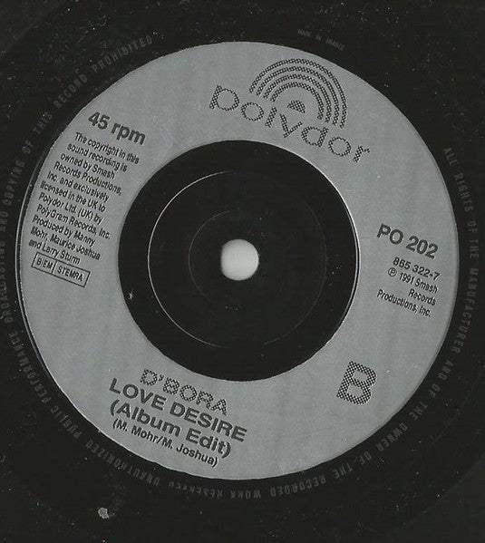 D'Bora : Love Desire  (7", Single)