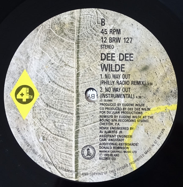 Dee Dee Wilde : No Way Out (12", Single)