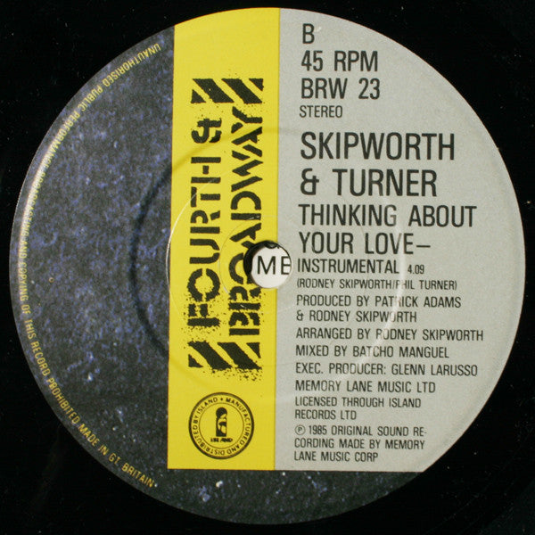 Skipworth & Turner : Thinking About Your Love (7", Single)
