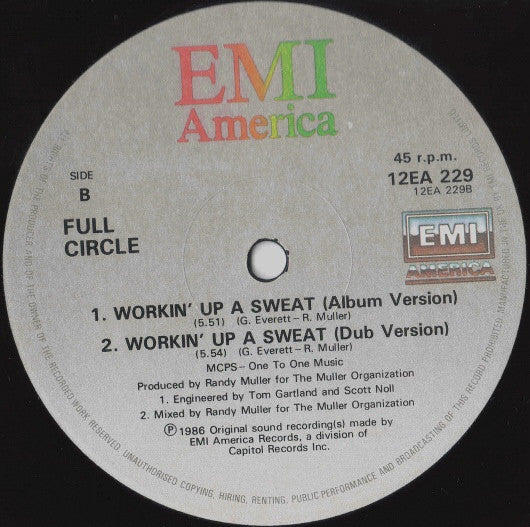 Full Circle (2) : Workin' Up A Sweat (12")