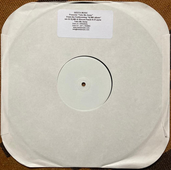 DJ MFR & Vincent Kwok ft D'Layna : Take Me Away (12", W/Lbl)