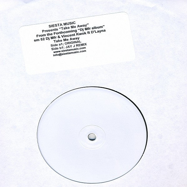 DJ MFR & Vincent Kwok ft D'Layna : Take Me Away (12", W/Lbl)