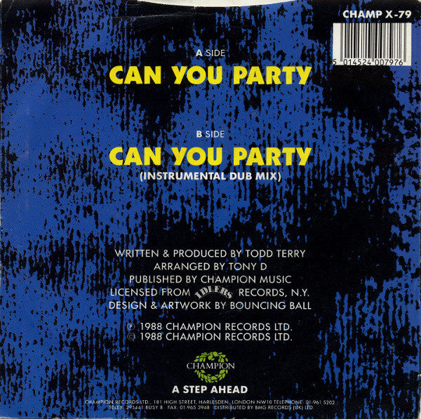 Royal House : Can You Party (7", Single, Pic)