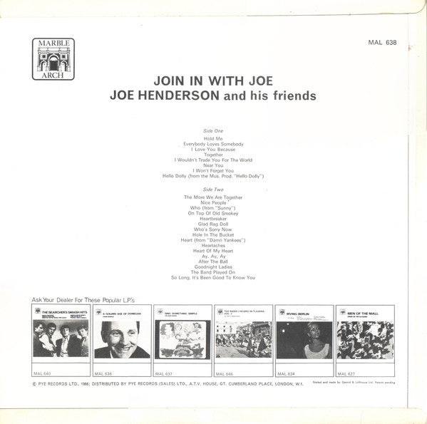 Joe "Mr Piano" Henderson : Join In With Joe (LP)