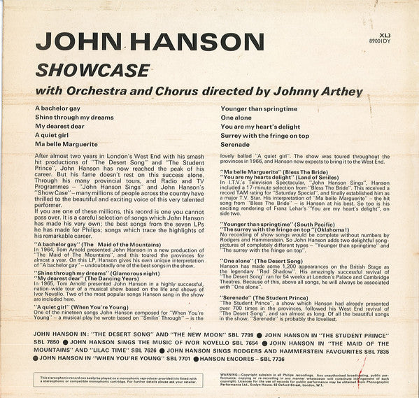 John Hanson (3) : Showcase (LP)