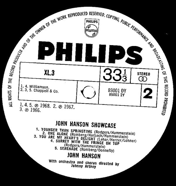 John Hanson (3) : Showcase (LP)