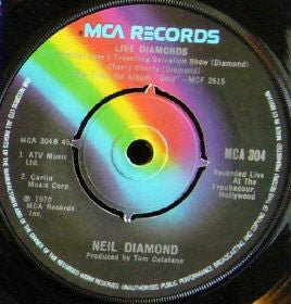 Neil Diamond : Live Diamonds (7", EP, RE)