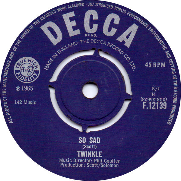 Twinkle (3) : Tommy (7", Single)
