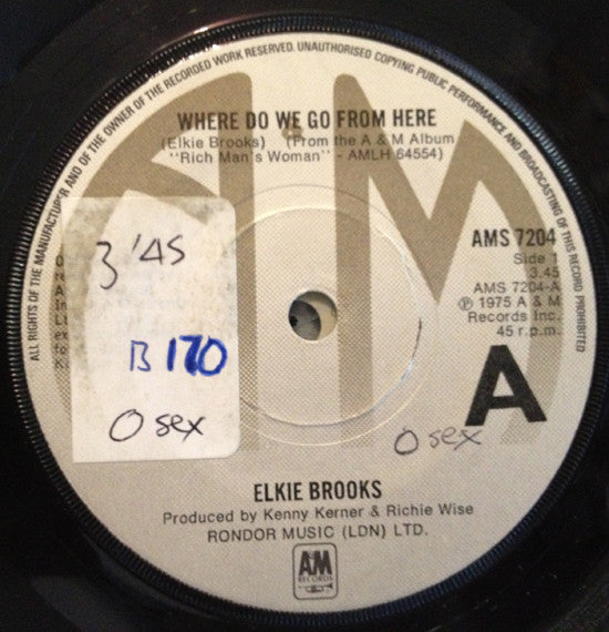 Elkie Brooks : Where Do We Go From Here (7", Single)