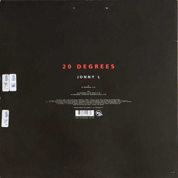 Jonny L Featuring Silver Bullet : 20 Degrees (12", Rec)