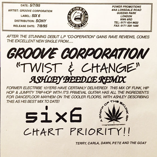 Groove Corporation : Twist And Change (12", Single)