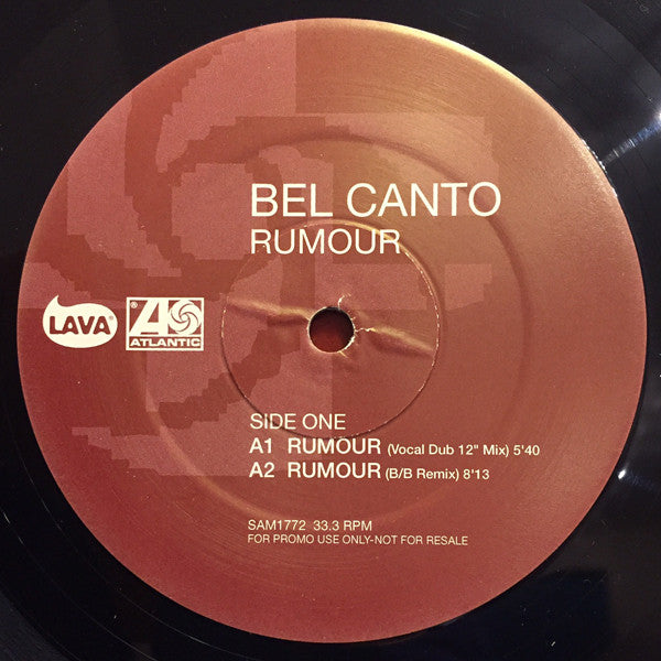 Bel Canto : Rumour (12", Promo)