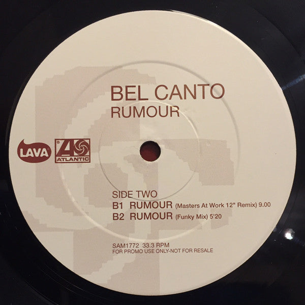 Bel Canto : Rumour (12", Promo)