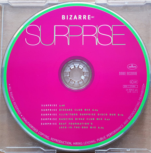 Bizarre Inc : Surprise (CD, Single)