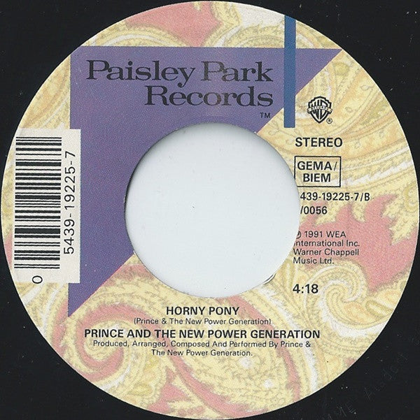 Prince And The New Power Generation : Gett Off (7", Single, Lar)