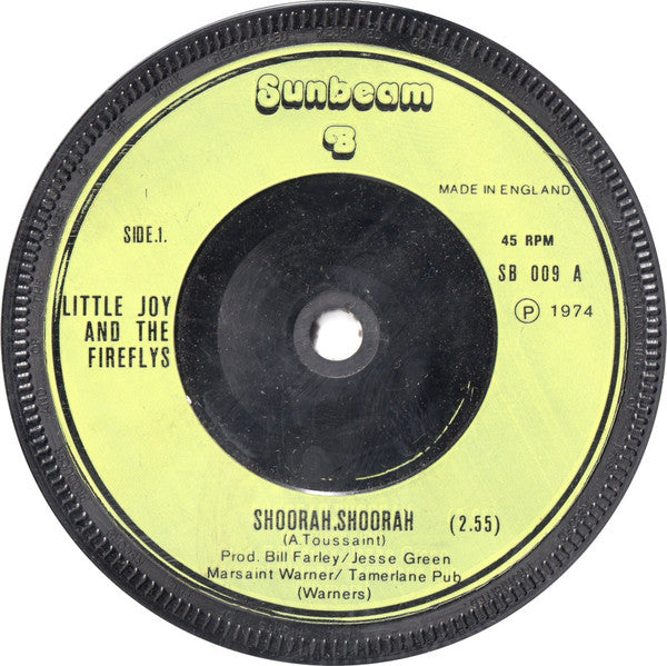 Joy Mack And The Fireflys (6) : Shoorah, Shoorah (7", Single)