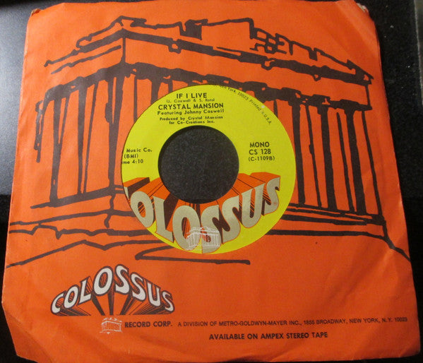 Crystal Mansion Featuring Johnny Caswell : Carolina In My Mind (7", Single, Mono, Styrene, Phi)