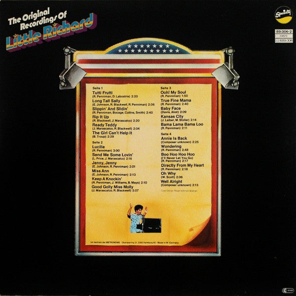 Little Richard : The Original Recordings Of Little Richard (2xLP, Comp)