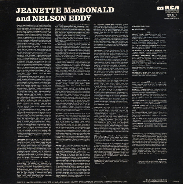 Jeanette MacDonald & Nelson Eddy : Jeanette MacDonald & Nelson Eddy (LP, Album, RE)