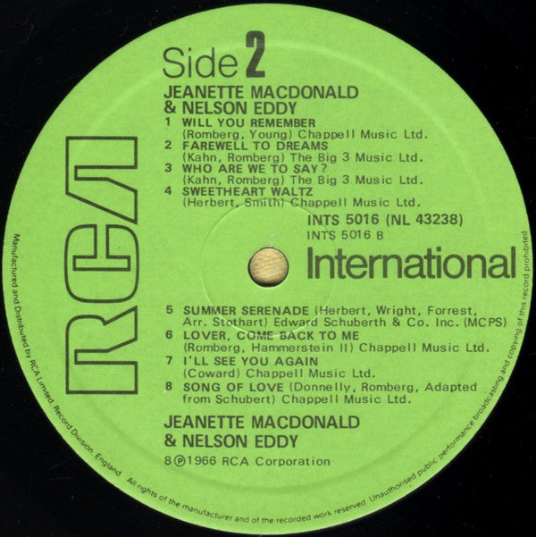 Jeanette MacDonald & Nelson Eddy : Jeanette MacDonald & Nelson Eddy (LP, Album, RE)