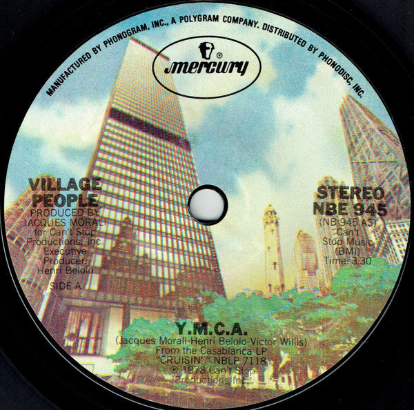 Village People : Y.M.C.A. (7", Single, Styrene, Sol)