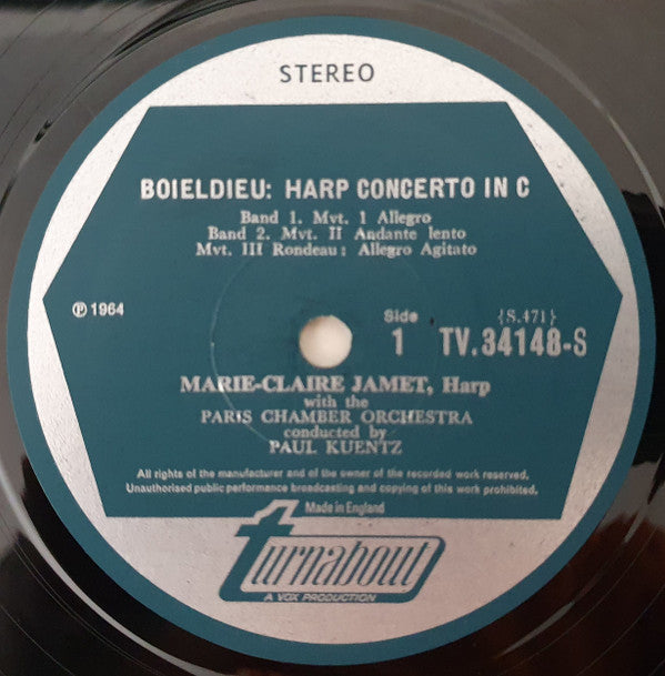 François-Adrien Boieldieu, Martin Galling, Marie-Claire Jamet : Concerto For Piano / Concerto For Harp (LP)