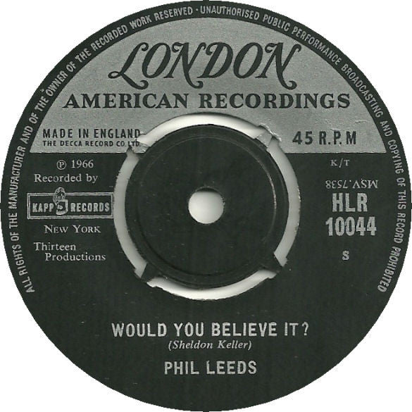 Frank Gallop / Phil Leeds : The Ballad Of Irving / Would You Believe It? (7", Single)