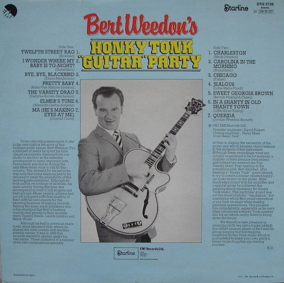 Bert Weedon : Honky Tonk "Guitar" Party (LP, Album, RE)