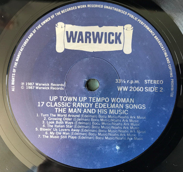 Randy Edelman : Up-town Up-tempo Woman (LP, Comp)