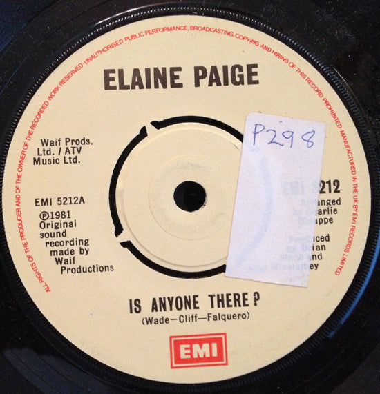 Elaine Paige : Is Anyone There? (7")