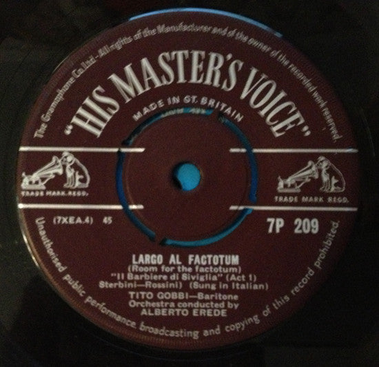 Tito Gobbi : Largo Al Factotum (7")
