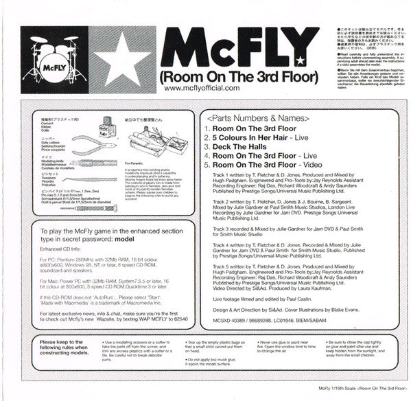 McFly : Room On The 3rd Floor (CD, Single, Enh, CD2)