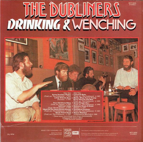 The Dubliners : Drinking & Wenching (LP, Comp)