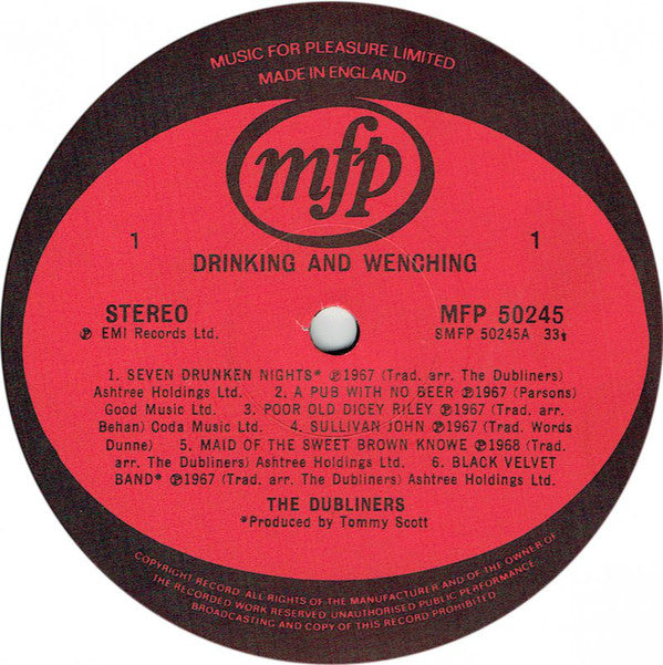 The Dubliners : Drinking & Wenching (LP, Comp)