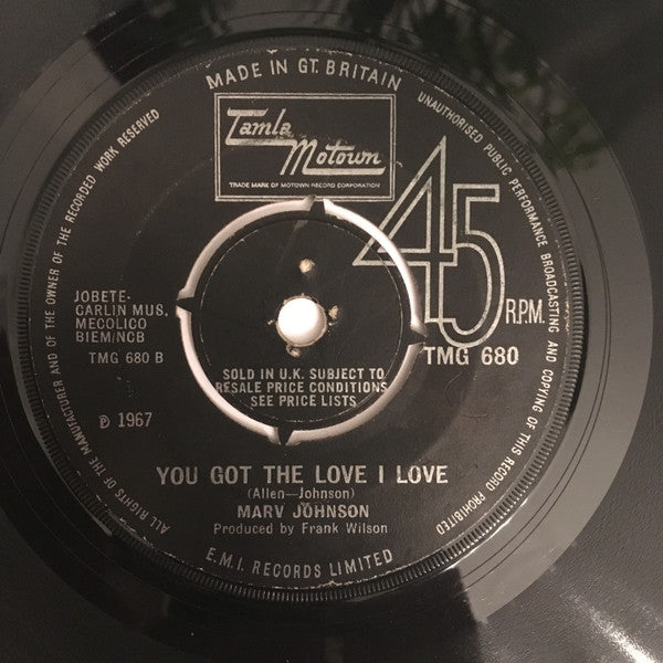 Marv Johnson : I'll Pick A Rose For My Rose (7", Single, Pus)