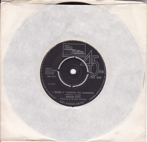 Marvin Gaye : I Heard It Through The Grapevine / Need Somebody (7", Single, RP)