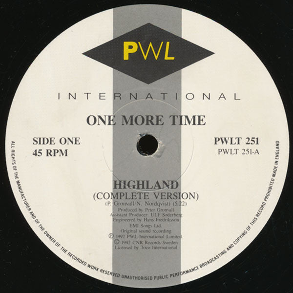 One More Time : Highland (12")