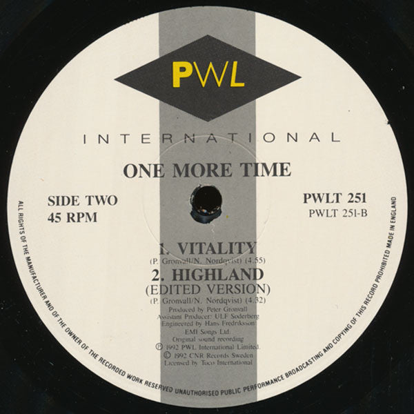 One More Time : Highland (12")