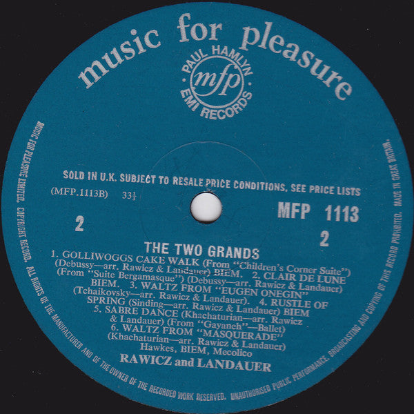 Rawicz & Landauer : The Two Grands (LP, Album, Mono)